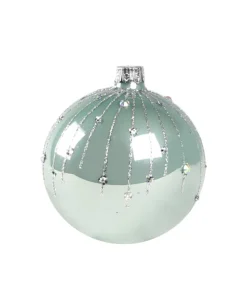 1Pz Pallina Di Vetro Decorata A Mano Tiffany Lucido 80Mm