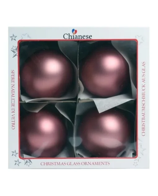 1Pz Pallina Di Vetro Tinta Unita Vinaccia Opaco 100Mm