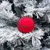 1Pz Pallina Di Vetro Tinta Unita Rosso Opaco 100Mm