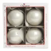 1Pz Pallina Di Vetro Tinta Unita Bianco Lucido 100Mm