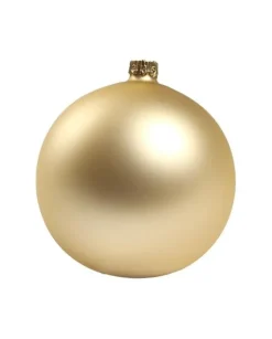 1Pz Pallina Di Vetro Tinta Unita Oro Opaco 100Mm