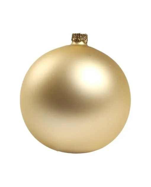 1Pz Pallina Di Vetro Tinta Unita Oro Opaco 100Mm