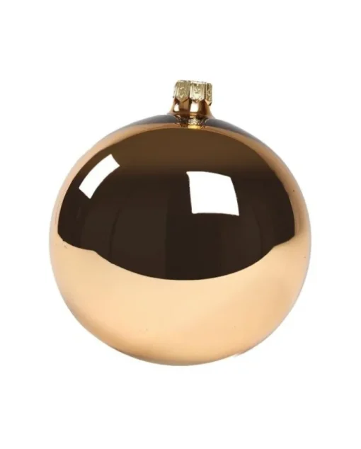 1Pz Pallina Di Vetro Tinta Unita Rame Lucido 100Mm