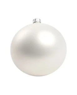 1Pz Pallina Di Vetro Tinta Unita Bianco Opaco 100Mm