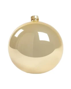 1Pz Pallina Di Vetro Tinta Unita Chapmagne Lucido 100Mm