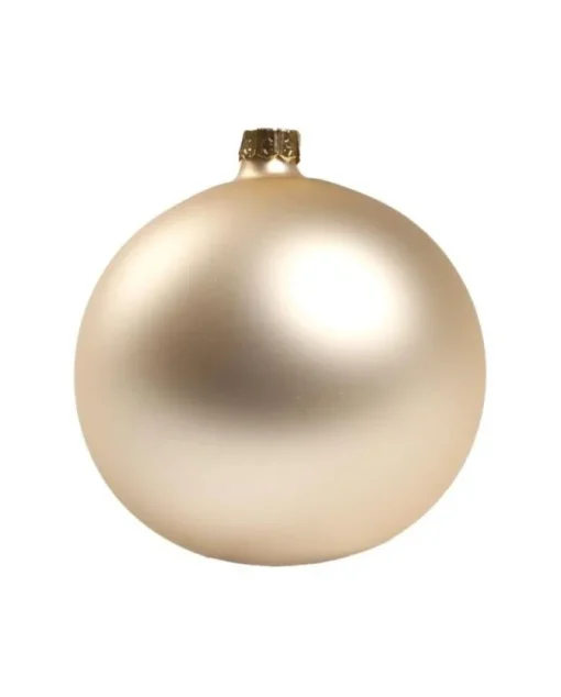 1Pz Pallina Di Vetro Tinta Unita Champagne Opaco 100Mm