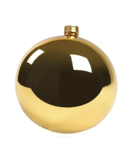 1Pz Pallina Di Vetro Tinta Unita Oro Lucido 100Mm