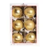 1Pz Pallina In Vetro Decorata A Mano Oro Opaco 80Mm