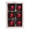 1Pz Pallina In Vetro Tinta Unita Rosso Opaco 80 Mm