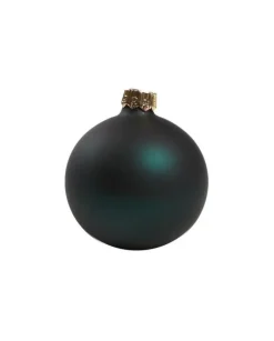 1Pz Pallina In Vetro Tinta Unita Verde Petrolio Opaco 60 Mm G179