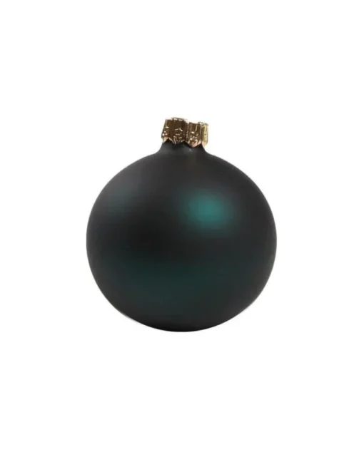 1Pz Pallina In Vetro Tinta Unita Verde Petrolio Opaco 60 Mm G179