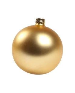 1Pz Pallina In Vetro Tinta Unita Oro Opaco 80 Mm