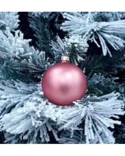 1Pz Pallina Sfera Di Vetro Liscia 80Mm Per Albero Di Natale Vinaccio