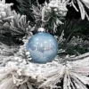 1Pz Pallina Sfera Di Vetro Tinta Unita Azzurro Lucido 60Mm