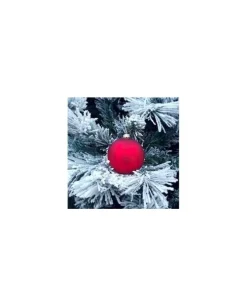 1Pz Pallina Sfera Di Vetro Liscia Rosso Opaco 80Mm
