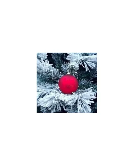 1Pz Pallina Sfera Di Vetro Liscia Rosso Opaco 80Mm