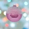 1Pz Pallina Sfera Di Vetro Decorata A Mano 80Mm Per Albero Di Natale