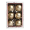 1Pz Pallina Sfera Di Vetro Liscia Oro Opaco 80Mm Per Albero Di Natale