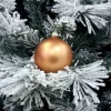 1Pz Pallina Sfera Di Vetro Liscia Rame Opaco 80Mm