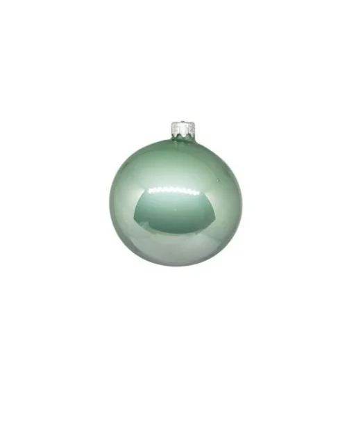 1Pz Pallina Sfera Di Vetro Liscia 80Mm Per Albero Di Natale Tiffany