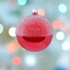 1Pz Pallina Sfera Di Vetro Decorata A Mano 80Mm Per Albero Di Natale