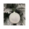 1Pz Pallina Sfera Di Vetro Liscia 150Mm Per Albero Di Natale Bianco