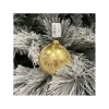 1Pz Pallina Sfera Di Vetro Decorata A Mano Oro Opaco 80Mm Per Albero Di Natale