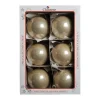 1Pz Pallina Sfera Di Vetro Liscia Champagne Lucido 80Mm