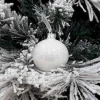 1Pz Pallina Sfera Di Vetro Liscia 60Mm Per Albero Di Natale Bianca