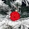 1Pz Pallina Sfera Di Vetro Rosso Lucido 60Mm
