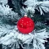 1Pz Pallina Sfera Di Vetro Liscia Rosso Lucido80Mm