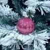 1Pz Pallina Sfera Di Vetro Liscia Vinaccia Lucido 80Mm Per Albero Di Natale