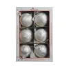 1Pz Pallina Sfera Di Vetro Liscia 80Mm Per Albero Di Natale Bianco