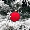 1Pz Pallina Sfera Di Vetro Liscia Rosso Opaco 60Mm
