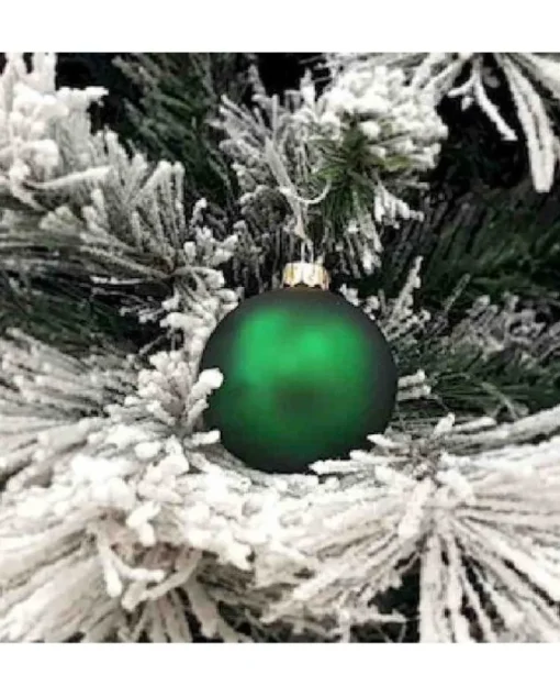 1Pz Pallina Sfera Di Vetro Liscia 60Mm Per Albero Di Natale Verde