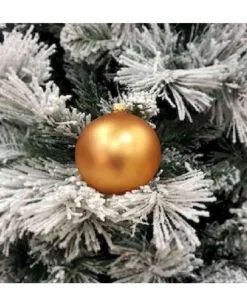1Pz Pallina Sfera Di Vetro Liscia 100Mm Per Albero Di Natale Bronzo