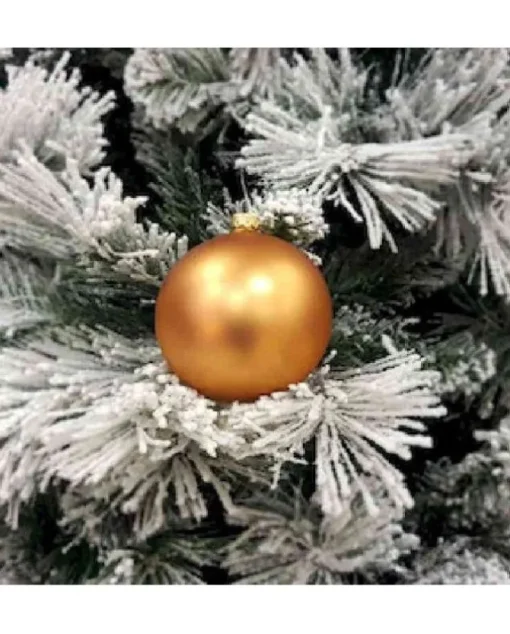 1Pz Pallina Sfera Di Vetro Liscia 100Mm Per Albero Di Natale Bronzo
