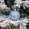 1Pz Pallina Sfera Di Vetro Liscia 80Mm Per Albero Di Natale Celeste
