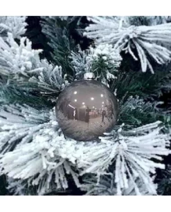 1Pz Pallina Sfera Di Vetro Liscia Marrone Lucido 80Mm