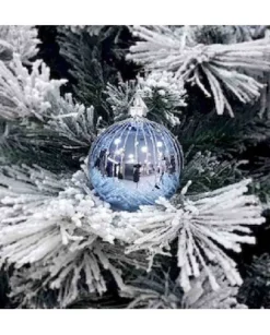 1Pz Pallina Sfera Di Vetro Decorata A Mano 80Mm Per Albero Di Natale