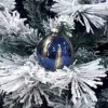 1Pz Pallina Sfera Di Vetro Decorata A Mano 80Mm Per Albero Di Natale