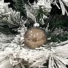 1Pz Pallina Sfera Di Vetro Liscia 60Mm Per Albero Di Natale Tortora