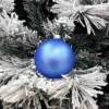 1Pz Pallina Sfera Di Vetro Liscia 80Mm Per Albero Di Natale Blu