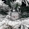 1Pz Pallina Sfera Di Vetro Liscia 60Mm Per Albero Di Natale Argento