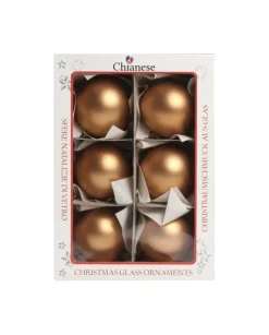 1Pz Pallina Sfera Di Vetro Rame Opaco 60Mm
