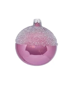1Pz Pallina Sfera Di Vetro Decorata A Mano 80Mm Per Albero Di Natale