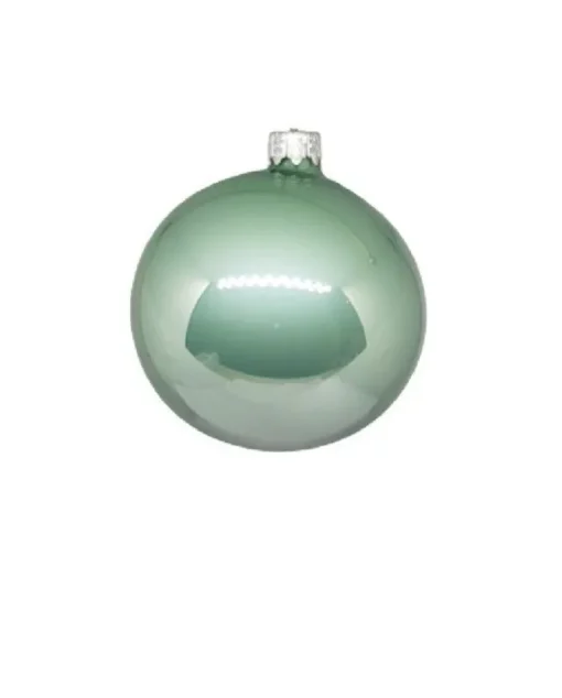 1Pz Pallina Sfera Di Vetro Liscia 80Mm Per Albero Di Natale Tiffany