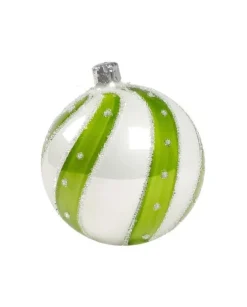 1Pz Pallina Sfera Di Vetro Decorata A Mano 80Mm