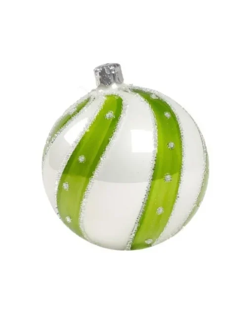 1Pz Pallina Sfera Di Vetro Decorata A Mano 80Mm