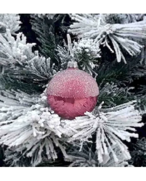 1Pz Pallina Sfera Di Vetro Decorata A Mano 80Mm Per Albero Di Natale